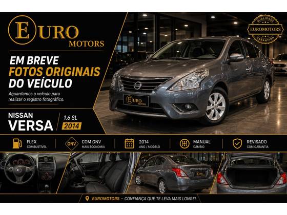 NISSAN VERSA 1.6 16V FLEX SL 4P MANUAL NISSAN VERSA 1.6 16V FLEX SL 4P MANUAL